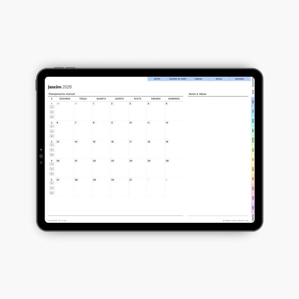 Planner Digital 2025 - Planner de Vida - Horizontal (Portugais) – Image 2