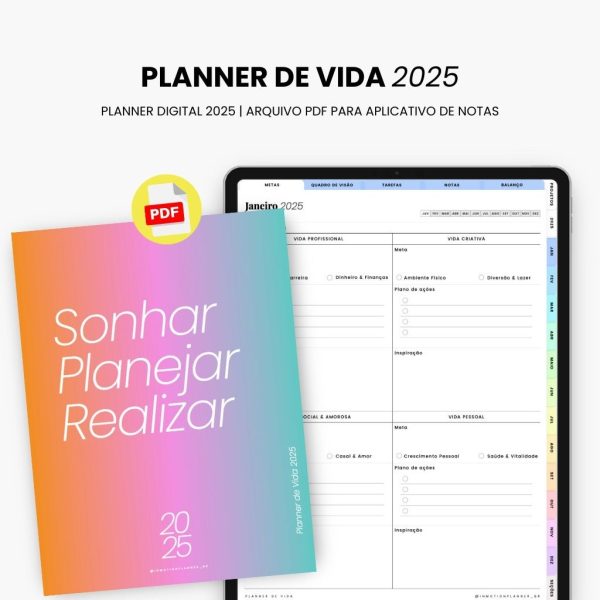 Planner Digital 2025 - Planner de Vida - Vertical (Portugais) – Image 3